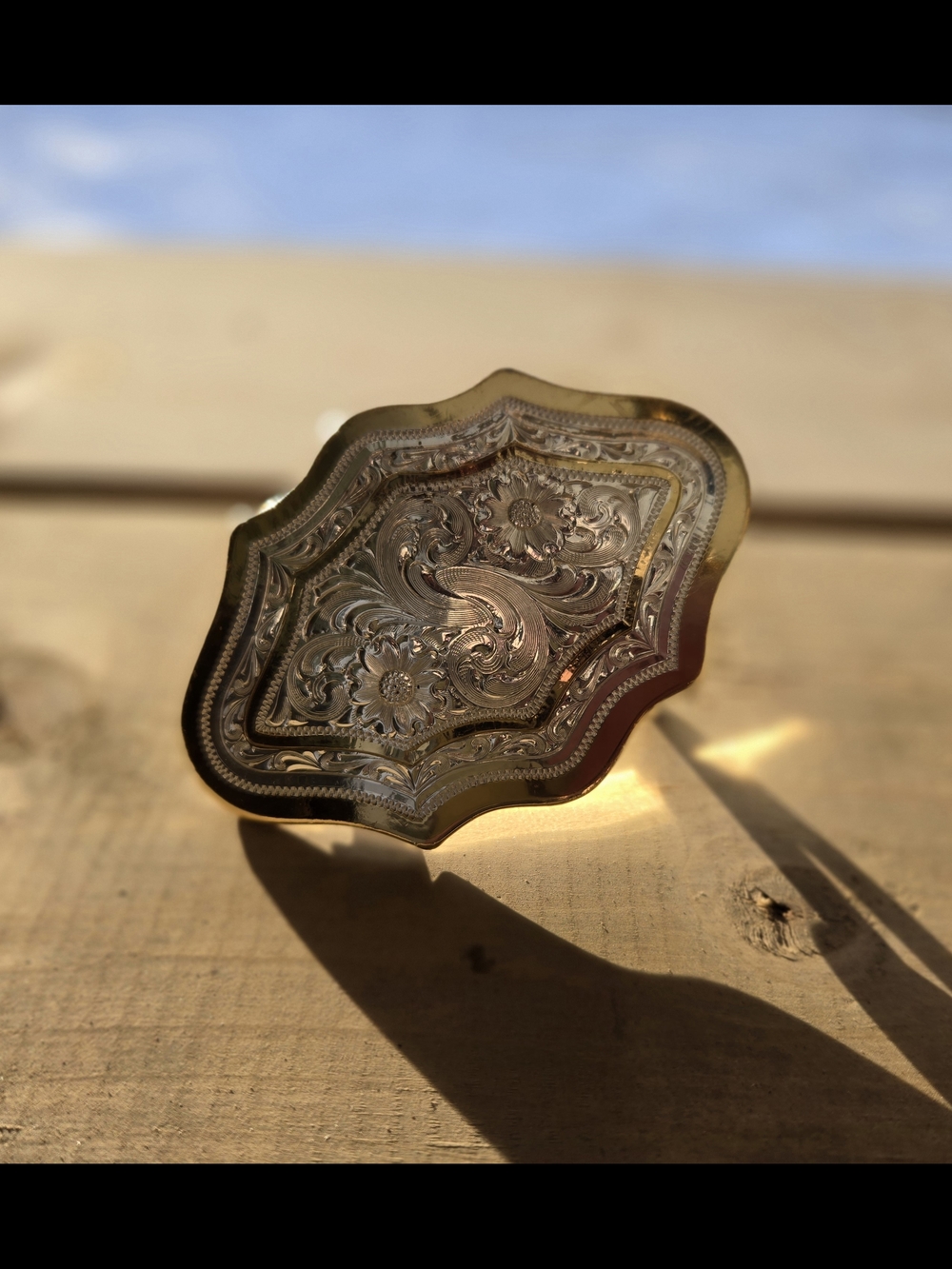 Montana Silversmiths Two Toned Belt Buckle